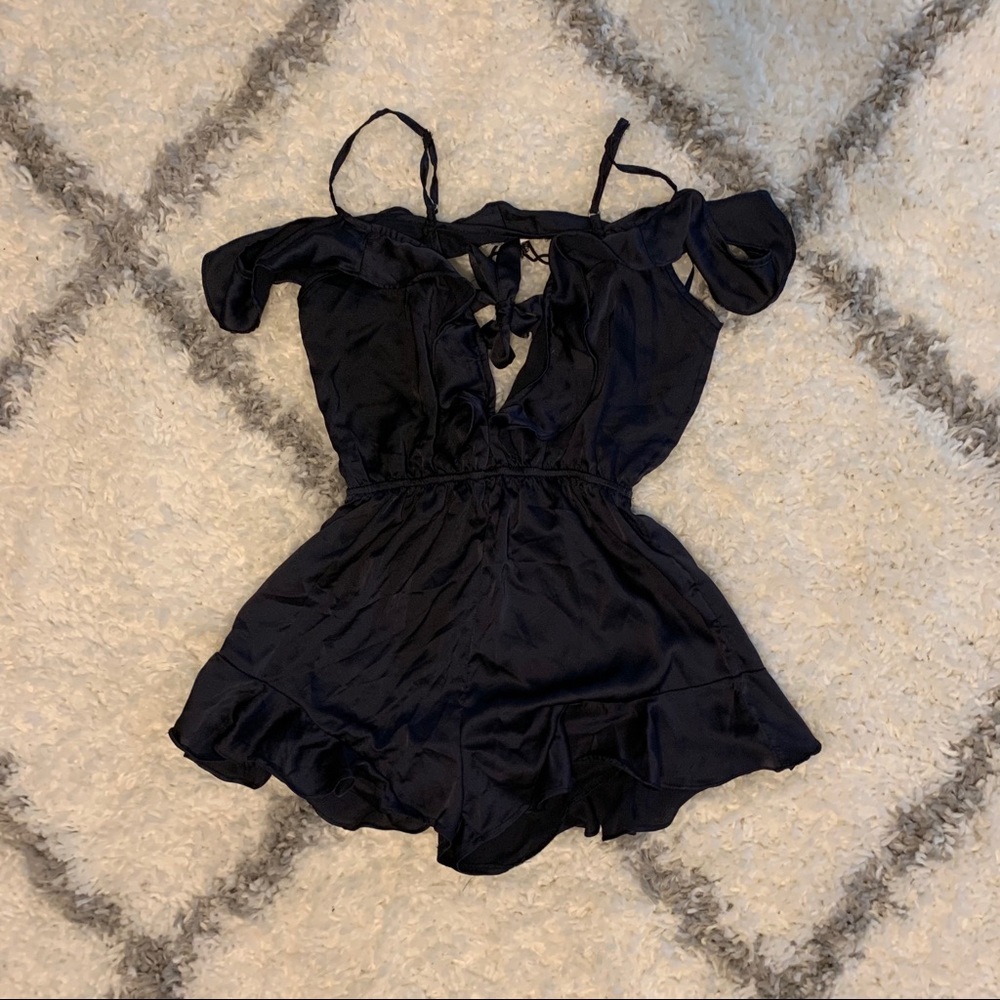 Cold shoulder romper